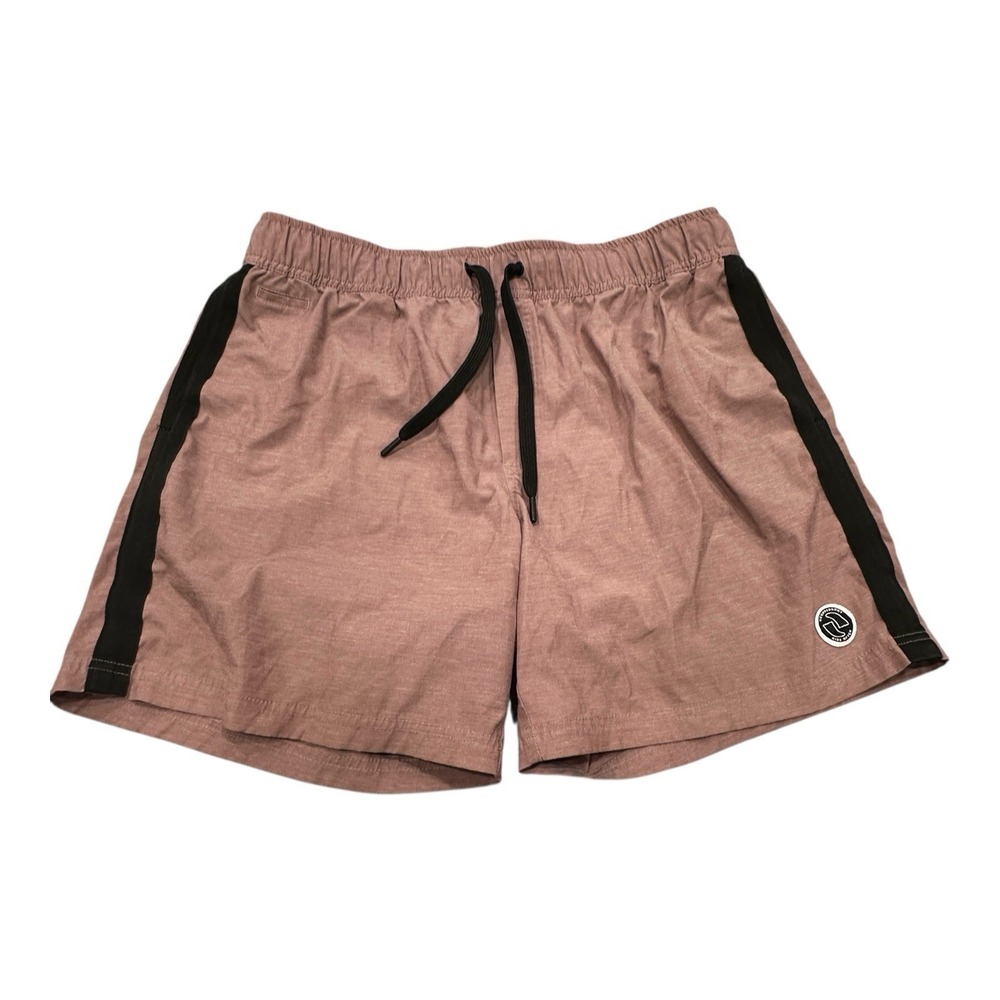 Bearded Goat Inland Board‎ Shorts Men's LG Brown Swim Trunks Suit Elastic Waist